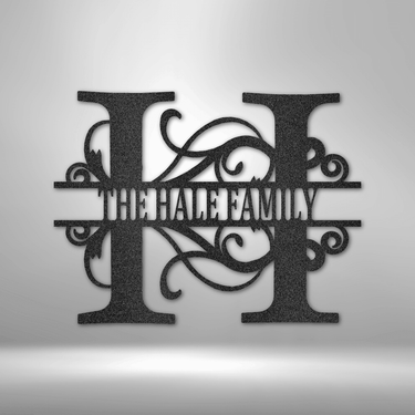 Custom Metal Family Name Sign